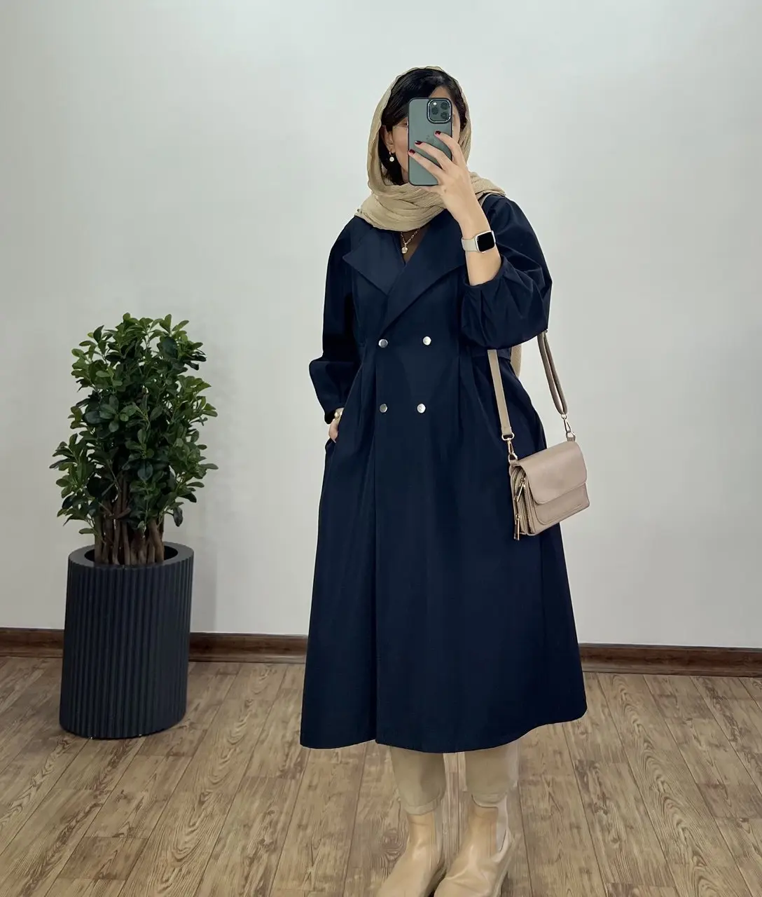 بارونی بلند ضد آب سمن